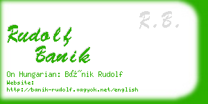 rudolf banik business card